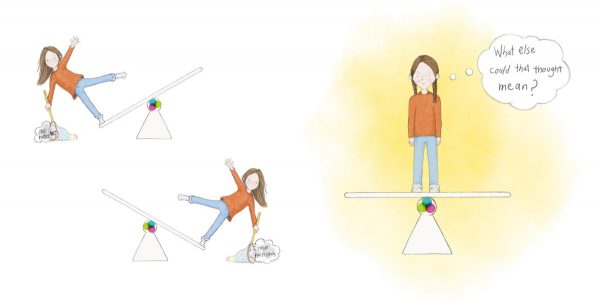 Copyrighted illustration of Mindy's magical help for Sal